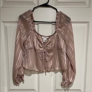 Chic Mauve Ruched Blouse